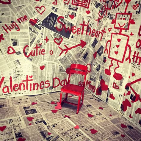 Diy Valentine Backdrops Mini Sessions, Valentines Day Newspaper Backdrop, Valentine’s Day Diy Photoshoot, Newspaper Valentines Backdrop, Valentine Back Drop For Pictures, Diy Valentines Day Backdrop, Valentine Diy Photo Shoot, Valentines Day Photo Booth Backdrop, Valentines Newspaper Backdrop