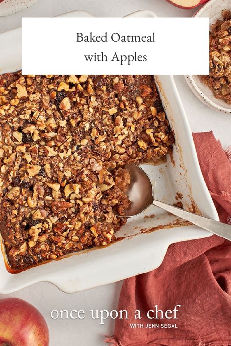 Baked Oatmeal with Apples Apple Crisp Baked Oatmeal, Baked Oatmeal With Fruit, Apple Pecan Baked Oatmeal, Pb J Baked Oatmeal, Moist Baked Oatmeal, Make Ahead Baked Oatmeal, Oatmeal Apple Bake, Apple Oatmeal Bake Breakfast, Baked Apple Oatmeal Recipes