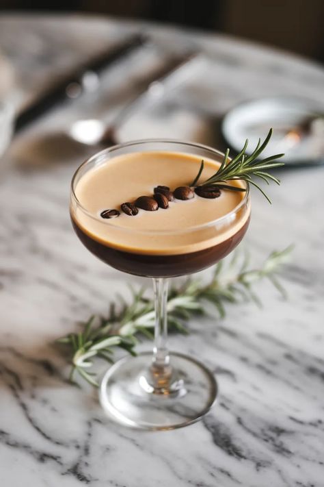 A photo of a  Espresso Martini a Martini Cocktail Recipes Tito's Espresso Martini, Classic Espresso Martini, Mezcal Espresso Martini, New Years Eve Martini Recipes, Gin Espresso Martini, The Best Espresso Martini, Cool Cocktails Recipes, Best Chocolate Martini Recipe, Express Martini Recipe