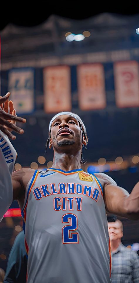 Shai Gilgeous Alexander Aesthetic, Shai Gilgeous Alexander Wallpaper, Shai Alexander, Nba Players Wallpaper, Ja Morant Style, Shai Gilgeous Alexander, Thunder Nba, Basketball Background, Basketball Players Nba