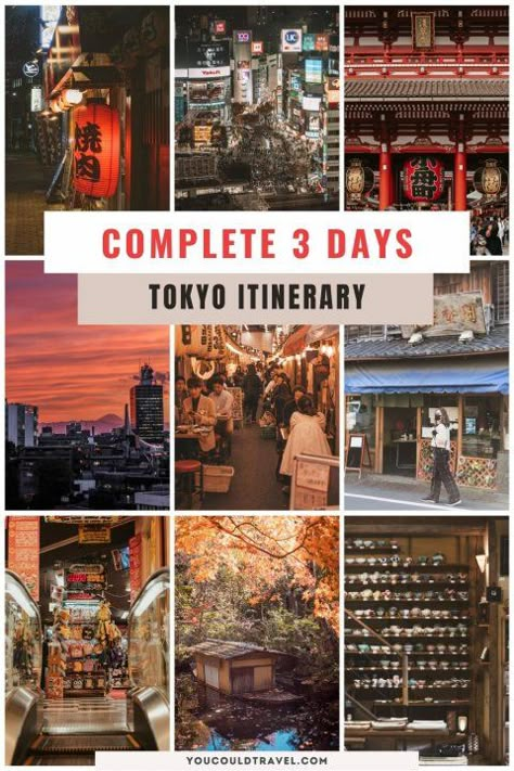 3 days in Tokyo itinerary Osaka Itinerary, Tokyo Itinerary, Japan Honeymoon, Tokyo Subway, 2 Days Trip, Tokyo Travel Guide, Japan Holiday, Day Trips From Tokyo, Japan Holidays