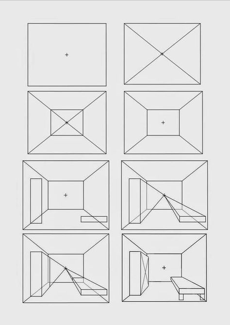 Room In Perspective, Room Perspective Drawing, Sketchbook Architecture, Perspective Room, Interior Design Sketchbook, Draw Reference, Architecture Drawing Sketchbooks, Furniture Design Sketches, Architecture Drawing Plan