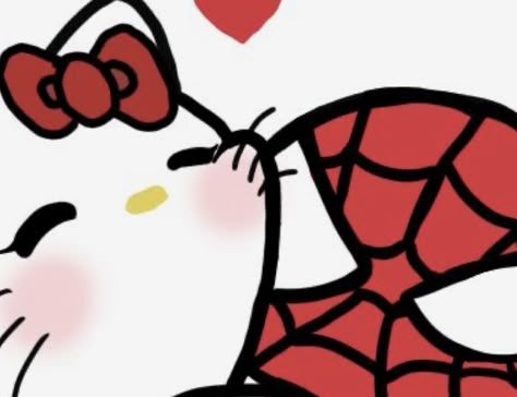 Spiderman Gifts, Kitty Cartoon, Hello Kitty Cartoon, Marvel Art, Idea Pins, Art Drawing, Spiderman, Hello Kitty, Marvel