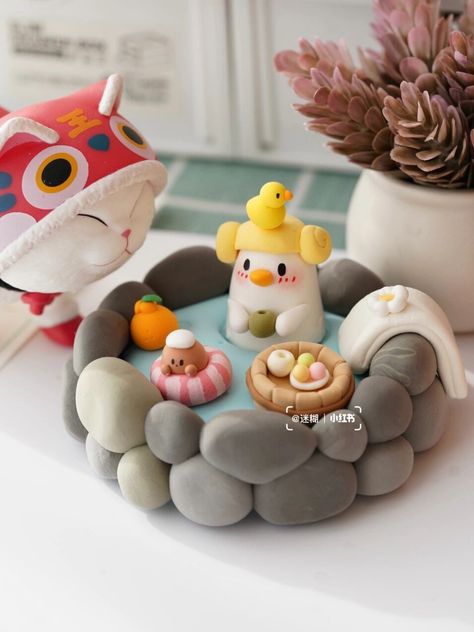 Clay Crafts Christmas, Soft Room, Fimo Kawaii, Stationery Cute, Clay Crafts For Kids, Polymer Clay Kawaii, Desain Quilling, Diy Air Dry Clay, Tanah Liat