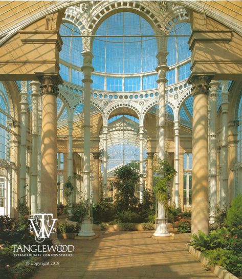 The Great Conservatory at Syon Park - the 18th century orangery is transformed into an orchestrated interplay of solid materials and light! . . 😎 A must-see attraction! . . #historicconservatories #ukconservatories #syonpark #syonparkconservatory #glasshouses #publicconservatories #horticultural #greenhouses #classicalarchitecture #art #architecture #archilovers Baroque Palace, Monument Park, Conservatory Design, Conservatory Garden, Palm House, Royal Botanic Gardens, Old Manor, Palace Garden, Grand Homes