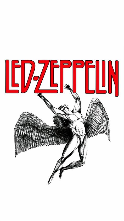 Band Logos Rock, Led Zeppelin Logo, Led Zeppelin Tattoo, Iphone Wallpaper Rock, Minimal Shirt Design, Pink Floyd Art, Rock Poster Art, Rock Band Logos, Full Sleeve Tattoo Design