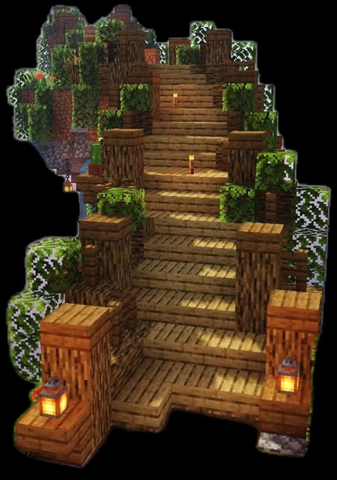 Minecraft Cave House Design, Minecraft Patio Design, Minecraft Homestead Ideas, Minecraft Hillside Base, Japanese Minecraft Stairs, Minecraft Cliff Houses, Mountain Side Minecraft House Ideas, Minecraft Inspo Builds, Minecraft Natural Staircase