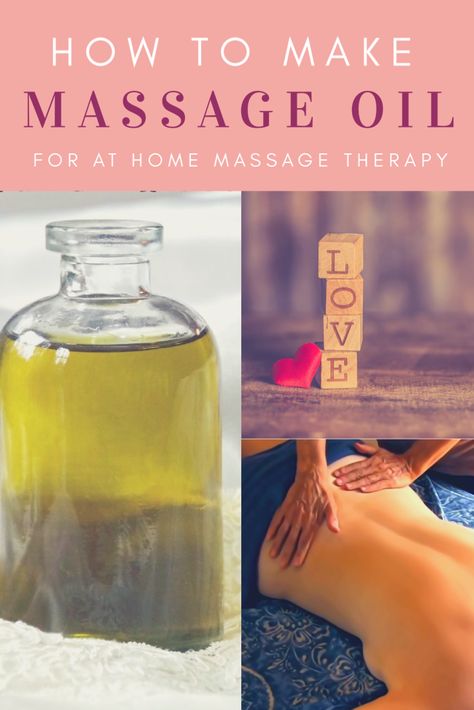 Whether you want a sensual massage or need to do massage therapy at home, homemade massage oil is easy to make.  And you control the scents. Here is a basic massage oil recipe and recommendations for essential oils. #massagetechniques #marriagetips #healthyliving Best Oils For Massage, Message Oil Essential Oils, Basic Massage Techniques, Massage Oil Recipe Diy, How To Make Massage Oil Recipe, Coconut Oil Massage Oil Recipe, Message Oil Recipe, Diy Body Massage Oil, How To Make Massage Oil