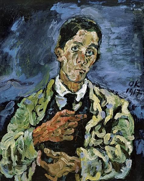 Oscar Kokoschka, Oskar Kokoschka, Modern Canvas Painting, German Expressionism, Art Movements, Expressionist Art, Expressionism Painting, Self Portraits, A Level Art