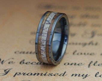 No more ordinary bands Awesome bands and by GentlemensBands Mens Deer Antler Ring, Antler Wedding Ring, Deer Antler Wedding Rings, Deer Antler Wedding, Antler Wedding Rings, Mens Wood Rings, Ceramic Deer, Antler Wedding Band, Deer Antler Ring