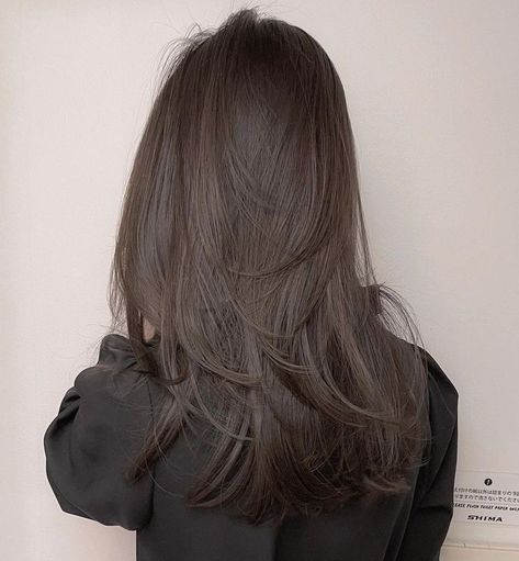 Korean Hair Color Ideas, Brown Hair Korean, Coffee Hair Color, Coffee Brown Hair, Hair Color Asian, Coffee Hair, Korean Hair Color, Dark Brunette Hair, Brown Hair Looks