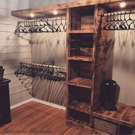 Western Bedroom Decor, Western Rooms, Reach In Closet, Western Bedroom, White Kitchens, Closet Remodel, Wooden Wardrobe, Renovation Design, Diy Closet