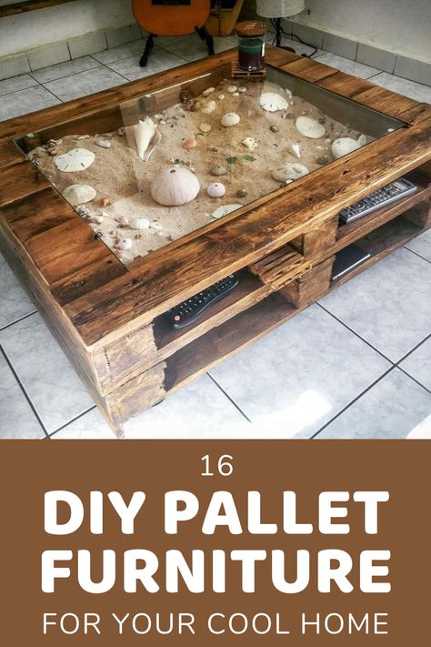 16 DIY Pallet Furniture For Your Cool Home Pallet Projects Bedroom, Palette Furniture, Diy Wood Pallet Projects, Practical Furniture, Pallet Furniture Designs, Pallet Projects Furniture, Pallet Patio, Pallet Decor, Wooden Pallet Projects