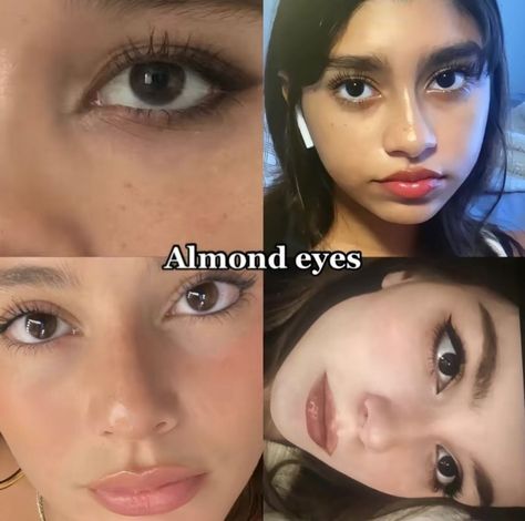 Almond Eye Makeup, Almond Eyes, Makeup Looks Tutorial, Glow Up Tips, Makeup Techniques, Pretty Eyes, Pretty Makeup, Cute Makeup, Aesthetic Makeup