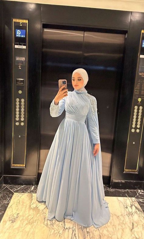 Hijab Elegant Dresses, Soiree Dresses For Hijab 2024, Dresses Soirée Hijab, Hijab Dresses Soiree, Hijabi Dresses Soiree, Hijabi Soiree, Soiree Dresses For Hijab, Fashion Bride Dresses, Hijab Soiree