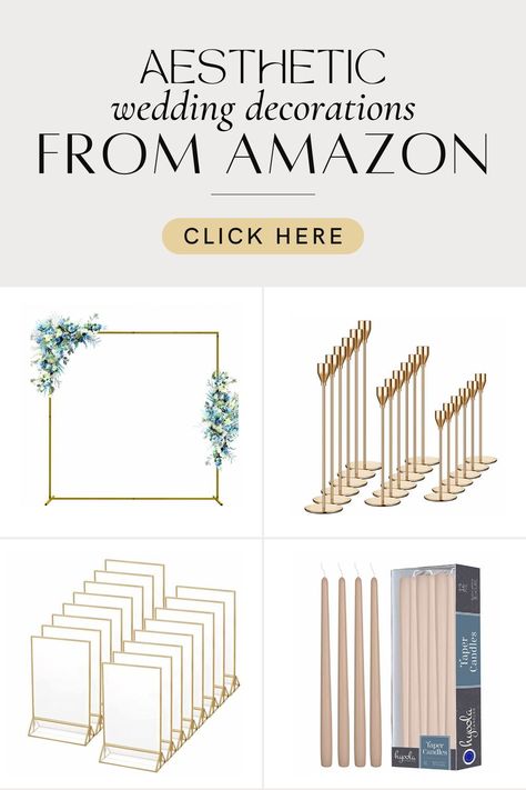 Amazon Wedding Decor Reception Ideas, Amazon Wedding Centerpieces, Aliexpress Wedding Finds, Wedding Amazon Buys, Amazon Wedding Must Haves, Amazon Wedding Finds, Temu Wedding Decor, Wedding Trends 2024 Decoration, Wedding Centerpieces Cheap