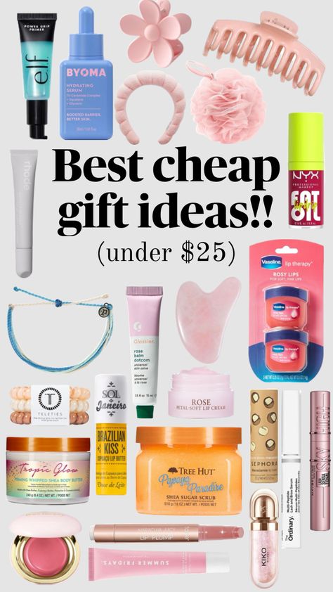 You can still spoil your friends on a budget 🩷🩷 I love all of these sm might buy some for myself!! #giftideas #cheap #beauty #inspo #wishlist #aesthetic #pink #friends #outfitinspo Babysitting Bag, Wishlist Aesthetic, Professional Gift Ideas, Cheap Presents, Pink Friends, Girly Gifts Ideas, Cheap Gift Ideas, Cheap Birthday Gifts, Burr Basket