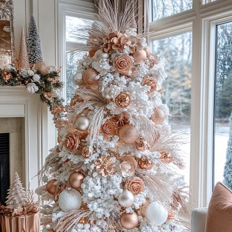 21 Stunning White Christmas Trees Decor Ideas White Tree With White Ornaments, White Christmas Trees Decorated, White Christmas Tree Ideas Color Schemes, White Themed Christmas Tree, Christmas Trees Decor Ideas, White Christmas Tree Decor, All White Christmas, Christmas Tree Colour Scheme, White Christmas Tree Decorations