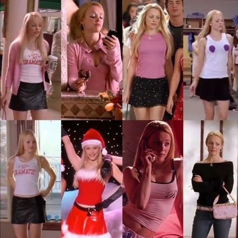 @ 2000svibing on ig Y2k Regina George, All Regina George Outfits, Regina George Pink Outfit, Y2k Movies Outfits, Iconic 2000s Movie Outfits, 2000 Movies Outfits, Meangirls Movie Outfits, Iconic Regina George Outfits, Regina George Fits