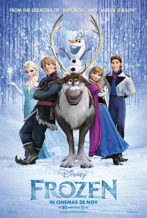 Frozen. Just loved this new Disney movie! I had "Let it Go" in my head for months! Frost Film, Frozen Poster, Film Frozen, Vintage Films, Disney Movie Posters, Frozen Wallpaper, Jennifer Lee, Film Trailer, Animation Disney