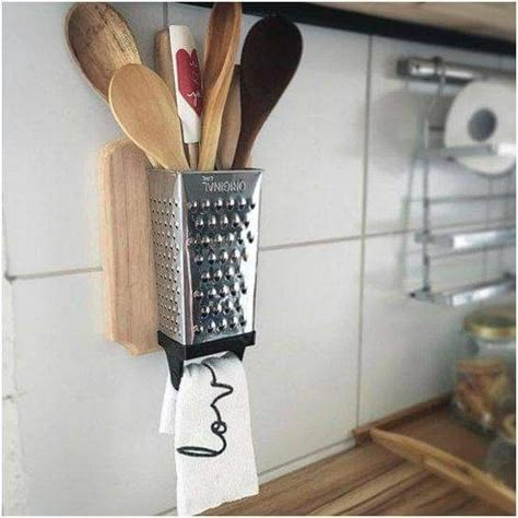 Kraf Diy, Kitchen Crafts, Kitchen Utensil, Utensil Holder, Diy Home Crafts, Diy Kitchen, Home Decor Kitchen, A Kitchen, Spoons