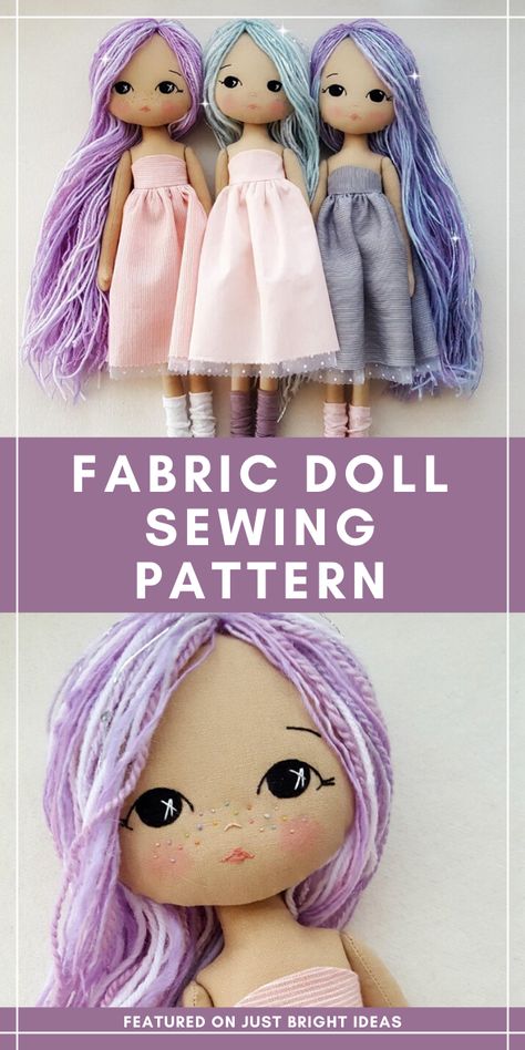 How To Make Fabric Dolls, Diy Fabric Dolls, Diy Doll Patterns Free, How To Make Rag Dolls, Fabric Dolls Patterns Free, Rag Doll Pattern Free Printable, Free Rag Doll Pattern, Sewing Dolls Patterns, Fabric Doll Patterns Free Printable