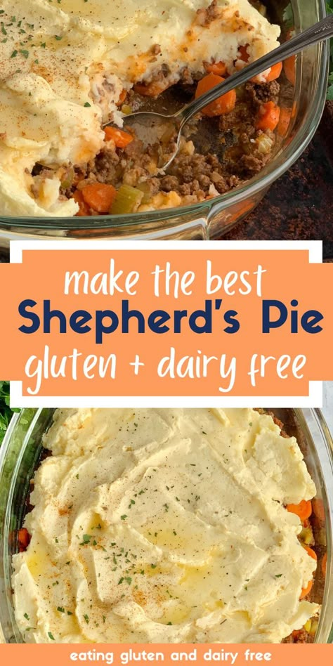 Gluten Free Shepherds Pie Recipe, Easy Dairy Free Dinner, Gluten Free Ground Beef Recipes, Gluten Free Dairy Free Recipes Dinner, Dairy Free Dinners, Gluten Free Dairy Free Dinner, Easy Gluten Free Dinner, Shepherd Pie, Beef And Veggies