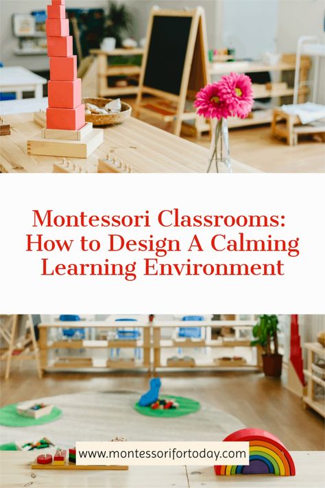 Montessori classrooms provide a calming and respectful learning environment with minimal decorations and natural furnishings. Although not decorated in a traditional sense, Montessori classrooms are attractive and designed to be intuitive and conducive to a child’s needs. This allows for less stressful learning and creates a more holistic approach to teaching and learning about life. Read more about our article about designing Montessori classrooms. Montessori Toddler Classroom, Montessori Classroom Layout, Montessori Preschool Classroom, Montessori Elementary Classroom, Montessori Classroom Ideas, Montessori Toddler Rooms, Montessori Practical Life Activities, Montessori Environment, Montessori Elementary