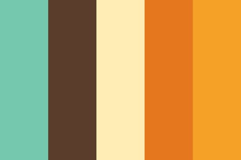 70s Retro Stripes Color Palette Vintage Colour Palette, Retro Color Palette, Orange Color Palettes, Color Schemes Colour Palettes, Groovy Retro, Color Palette Design, Retro Stripes, Color Inspo, 70s Retro