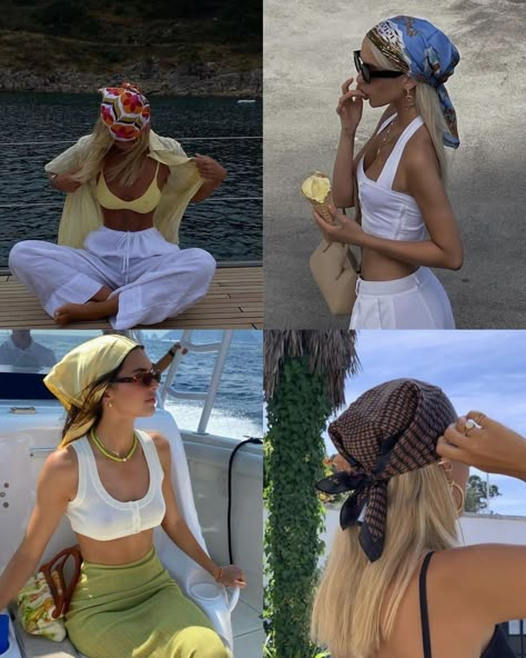 Head Scarf Outfit, Colombia Outfits, Thailand Outfit, Beachy Outfits, European Summer Outfits, Estilo Hippie, Europe Outfits, Vacay Outfits, Italy Outfits