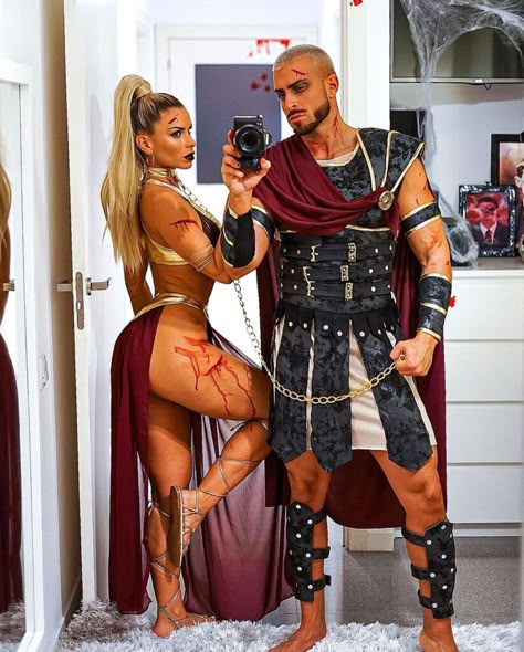 43 Sexy Couples Halloween Costumes to Steal the Light This Year Scary Couples Costumes, Unique Couples Costumes, Unique Couple Halloween Costumes, Best Couples Costumes, Hot Halloween Outfits, Halloween Couple, Couple Costumes, Couples Halloween Outfits, Cute Couple Halloween Costumes