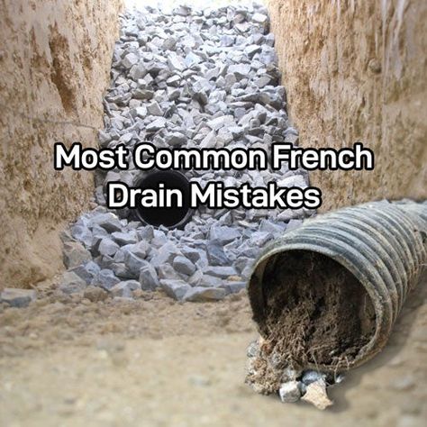 Backyard French Drain, How To Build A French Drain Diy, French Drains Landscaping, How To End A French Drain, Installing French Drains, French Drains Diy, Landscape Drainage Ideas, Retaining Wall Ideas Hillside Cheap, Diy French Drain Yards Backyards