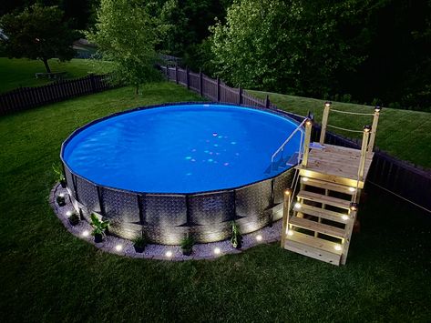 22’ x 52” Summer Waves above ground pool project w/Intex saltwater sand filter Piscina Pallet, Piscina Container, Ideas De Piscina, Deck Piscina, Piscina Intex, Pool Deck Plans, Best Above Ground Pool, Swimming Pool Decks, Outdoor Pool Area