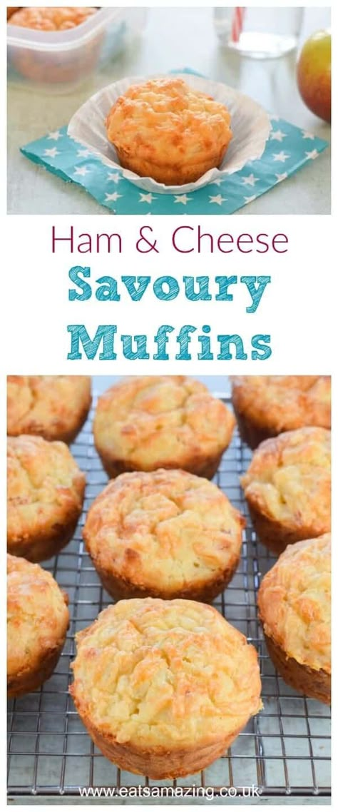 Party Food Kids, Savory Muffins Recipes, Kids Lunch Boxes, Savoury Muffins, Easy Ham, Simple Muffin Recipe, Savory Muffins, Breakfast Party, Muffin Tin Recipes