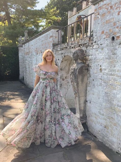 Enchanted Garden Prom Dress, Enchanted Garden Theme Party, Garden Prom Dress, Enchanted Garden Prom, Enchanted Garden Theme, Garden Theme Party, Printed Organza, Long Party Dress, Roses Print