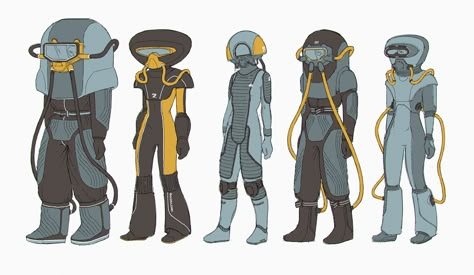 Sci Fi Diving Suit, Diving Suit Concept Art, Diver Character Design, Old Diving Suit, Diver Outfit, Transformation Costume, Underwater Suit, Atmospheric Diving Suit, Diver Suit