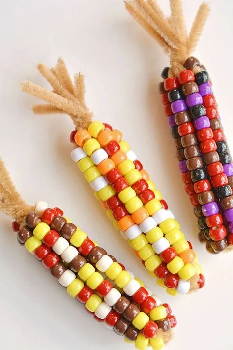 Thanksgiving Crafts For Toddlers, Fun Thanksgiving Crafts, Easy Thanksgiving Crafts, Thanksgiving Craft, Indian Corn, Pipe Cleaner Crafts, Thanksgiving Crafts For Kids, Pipe Cleaners, Fall Crafts For Kids