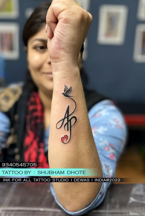 Ap Tattoo Name, A P Tattoo Letter, P Name Tattoo Design, Ap Tattoo Design, Ap Tattoo Letter, A Name Tattoo Design, P Name Tattoo, Ap Tattoo, Kids Initial Tattoos