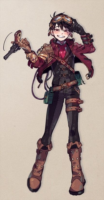 Steampunk Modern Outfits, Cool Fantasy Outfits, Oc Inspo Character Inspiration, Artificer Character Design, Concept Art Character Design References, Steampunk Art Characters, Steampunk Oc, Steampunk Character Design, Drawing Reference Character