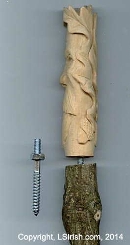 Wood Carving Walking Sticks, Gluing Your Joint | LSIrish.com Walking Sticks Ideas Homemade, Carved Staff, Walking Sticks For Sale, Walking Stick Ideas, Diy Wood Carving, Unique Walking Sticks, Handmade Walking Sticks, Carved Walking Sticks, Hantverk Diy