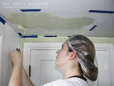 Stenciled Ceiling - Stacy Risenmay Stencilled Ceiling, Stencil Ceiling, Stenciled Ceiling, Ceilings Painted, River House Ideas, Home Room Ideas, Hallway Ceiling, Painted Ceilings, Hallway Makeover