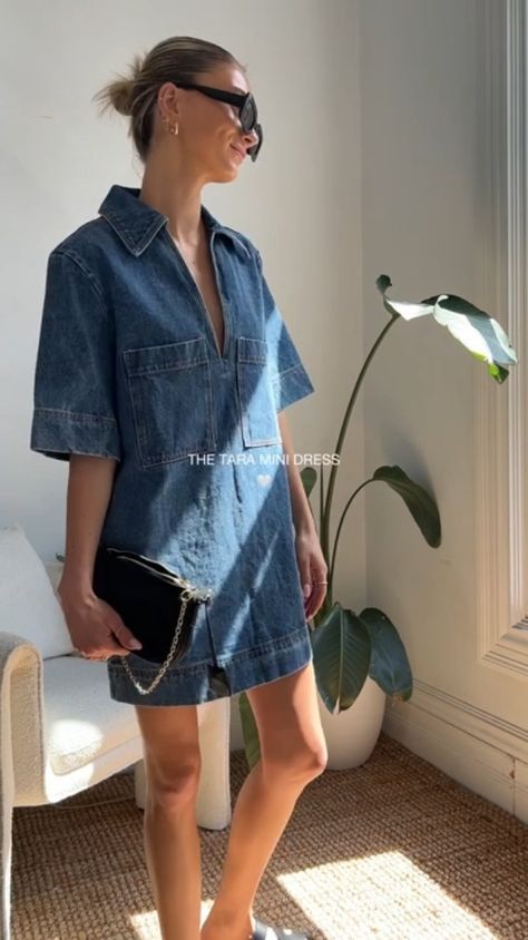 Buy Fisoew Womens Denim Shirt Dress Summer Collared V Neck Mini Casual Jean Dresses with Pockets Blue and other Casual at Amazon.com. Our wide selection is elegible for free shipping and free returns. Denim Mini Dress Outfit, Summer Denim Dress, Shirt Dress Mini, Denim Shirt Dress Women, Denim Dress Outfit, Denim Dress Summer, Jean Dresses, Blue Jean Dress, Blue Denim Dress