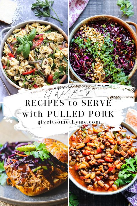 Pulled Pork Side Dishes, Pulled Pork Sides, Recipes Prosciutto, Pork Lunch, Root Beer Bbq Sauce, Bbq Pork Shoulder, Healthy Potluck Recipes, Pulled Pork Tenderloin, Pulled Pork Salad