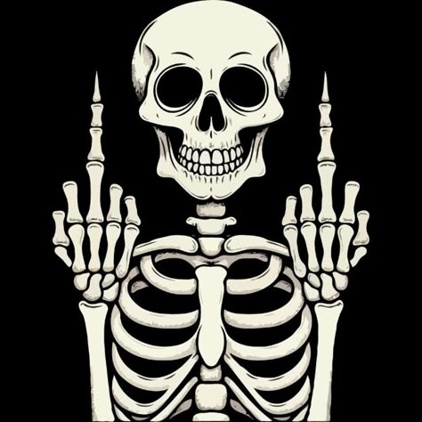 Skeleton Middle Finger is a Men's T-Shirt designed by katzura to illustrate your life and is available at Design By Humans Skeleton Tshirt Design, Skeleton Flipping Off, Skeleton Neck, Skull Middle Finger, Rude Finger, Finger Wallpaper, Middle Finger Wallpaper, Skeleton Middle Finger, Bone Drawing