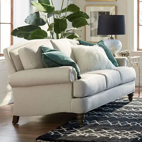 Ethan Allen Living Room Ideas, Ethan Allen Sofa, Ethan Allen Living Room, Ethan Allen Furniture, Leather Couch, Custom Sofa, Ethan Allen, Sofa Shop, Luxury Sofa