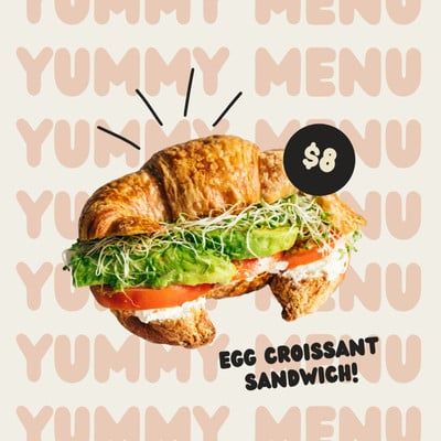 Egg Croissant Sandwich, Valentine Wallpaper Aesthetic, Egg Croissant, Happy Christmas Wallpaper, Christmas Background Iphone, Background Valentine, Background Aesthetics, Croissant Sandwich, Sandwich Restaurant