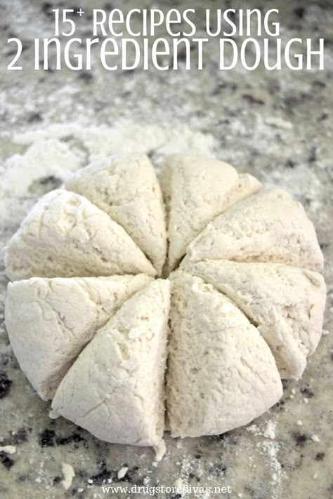 2 Ingredient Dough Recipe | Drugstore Divas Miracle Dough Recipe, Savory Dessert Recipes, 2 Ingredient Dough Recipes, 2 Ingredient Bread, Bread Bowl Soup, Two Ingredient Dough, Homemade Bread Dough, 2 Ingredient Dough, Yogurt Bread