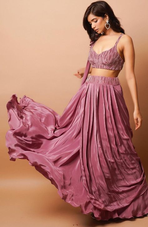 Buy Designer Onion Pink Lehenga Set, Indo Western Drape Lehenga and Blouse, Indian Lehenga Set, Sleevesless Blouse & Drape Style Lehenga Saree Online in India - Etsy Onion Pink Lehenga, Onion Colour, Blouse With Lehenga, Drape Lehenga, Sweetheart Neck Blouse, Pink Colour Dress, Embroidered Bustier, Onion Pink, Lehenga For Women