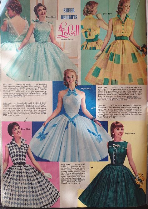 Vintage Dresses Aesthetic, Knit Sweater Dress Pattern, 1950s Girl, Sweater Dress Pattern, Vintage Dress Sewing Patterns, Jonathan Logan, Fashion 1950s, Vintage Gowns, 50s Dresses