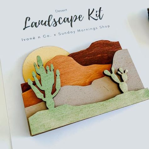 Desert Crafts, Camel Craft, Desert Scape, Construction Paper Art, Arizona Desert Landscape, Desert Diorama, Lapbook Ideas, Desert Landscape Art, Birthday Craft